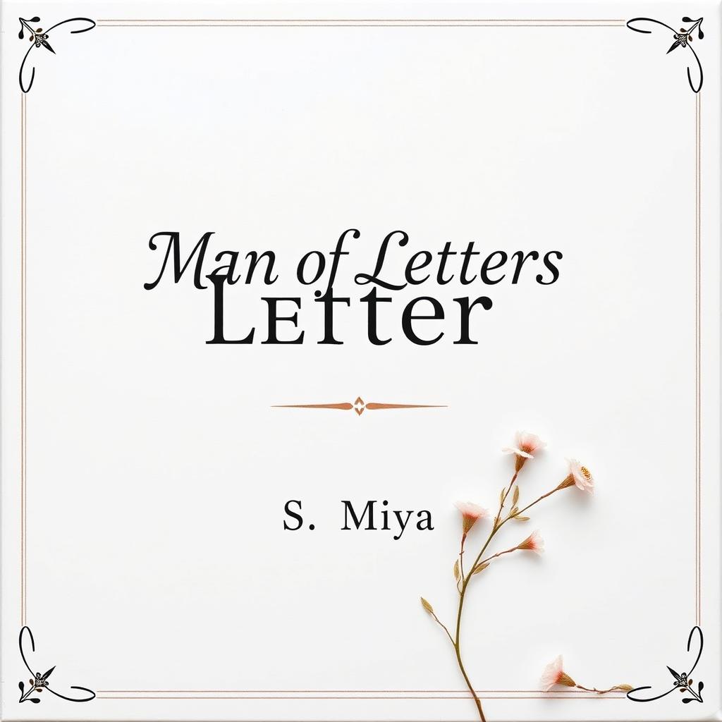 A beautifully decorated fullscreen white poetry book cover featuring elegant design elements that evoke sophistication and creativity