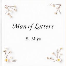 A beautifully decorated fullscreen white poetry book cover featuring elegant design elements that evoke sophistication and creativity