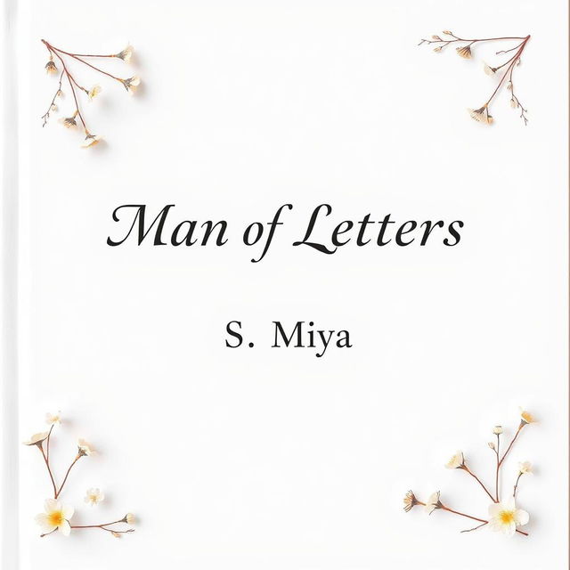 A beautifully decorated fullscreen white poetry book cover featuring elegant design elements that evoke sophistication and creativity