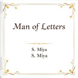 A beautifully decorated fullscreen white poetry book cover featuring elegant design elements that evoke sophistication and creativity