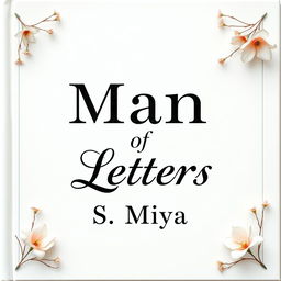 A beautifully decorated fullscreen white poetry book cover featuring elegant design elements that evoke sophistication and creativity