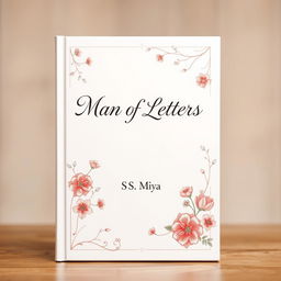 A beautifully decorated, fullscreen white poetry book cover featuring an elegant design
