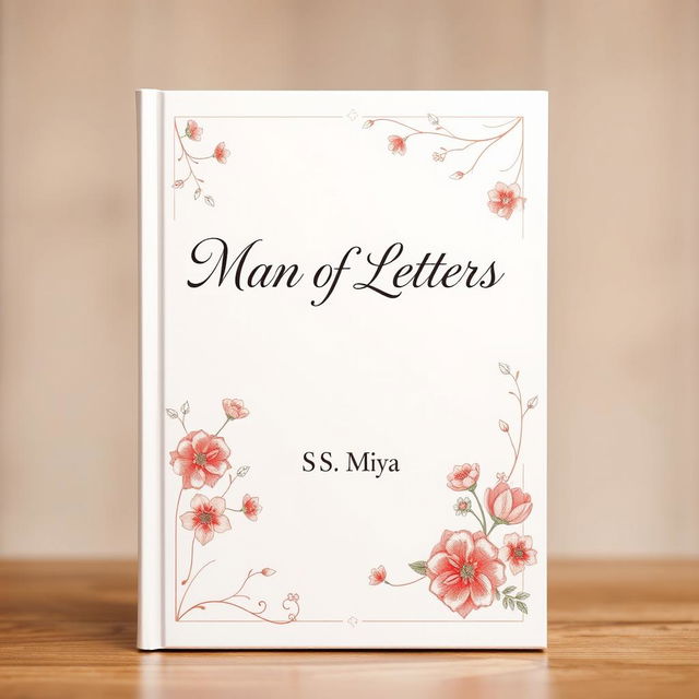 A beautifully decorated, fullscreen white poetry book cover featuring an elegant design