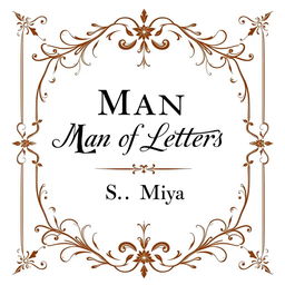 A beautifully designed full-screen cover for a poetry book titled 'Man of Letters' by author S