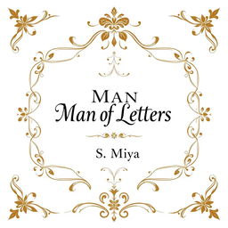 A beautifully designed full-screen cover for a poetry book titled 'Man of Letters' by author S