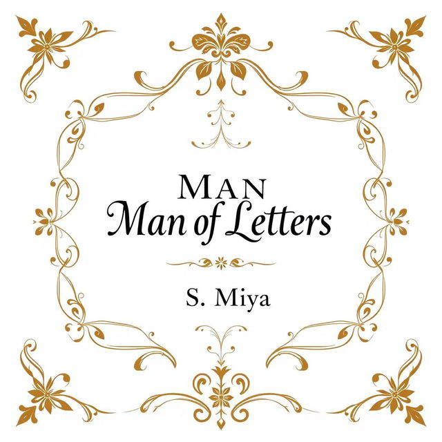 A beautifully designed full-screen cover for a poetry book titled 'Man of Letters' by author S