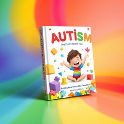 A colorful and engaging book cover designed for children, specifically aimed at raising awareness about autism