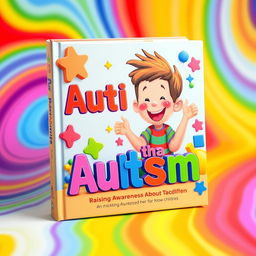 A colorful and engaging book cover designed for children, specifically aimed at raising awareness about autism