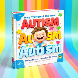 A colorful and engaging book cover designed for children, specifically aimed at raising awareness about autism
