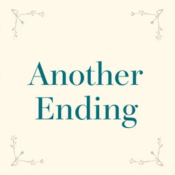 A minimalist book cover for the title 'Another Ending'