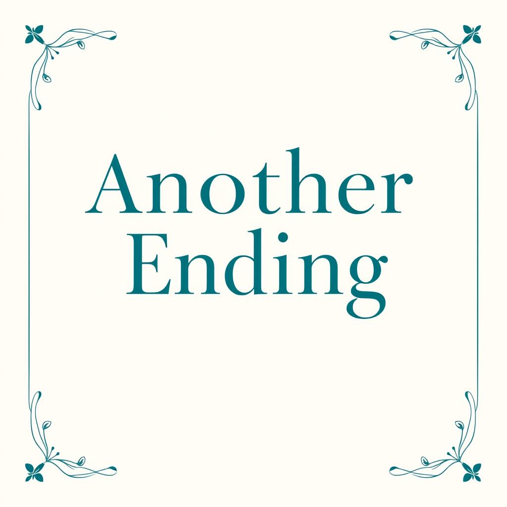 A minimalist book cover for the title 'Another Ending'