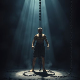 A powerful and thought-provoking image that represents the concept of human struggle and resilience in the face of extreme challenges