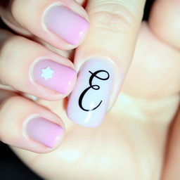 A close-up of a beautifully manicured hand with a focus on the nails