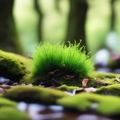 In the magical realm of the fairies, acrocarpous moss is believed to possess mystical powers.