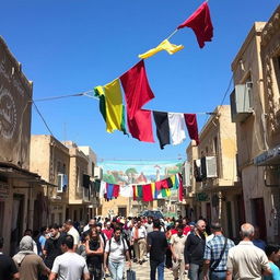 A detailed view of Jenin Camp, capturing the essence of its architecture and daily life