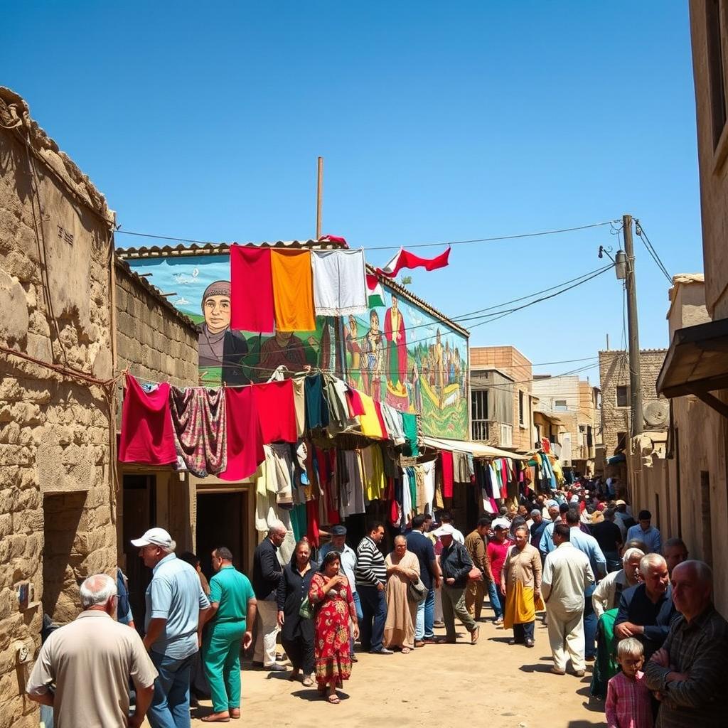 A detailed view of Jenin Camp, capturing the essence of its architecture and daily life