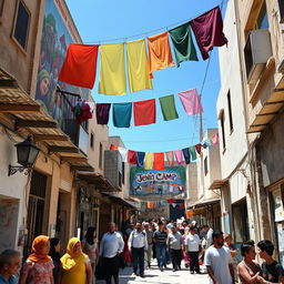 A detailed view of Jenin Camp, capturing the essence of its architecture and daily life