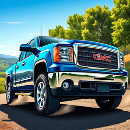 A highly detailed and realistic illustration of a 2013 GMC Sierra 1500 pickup truck