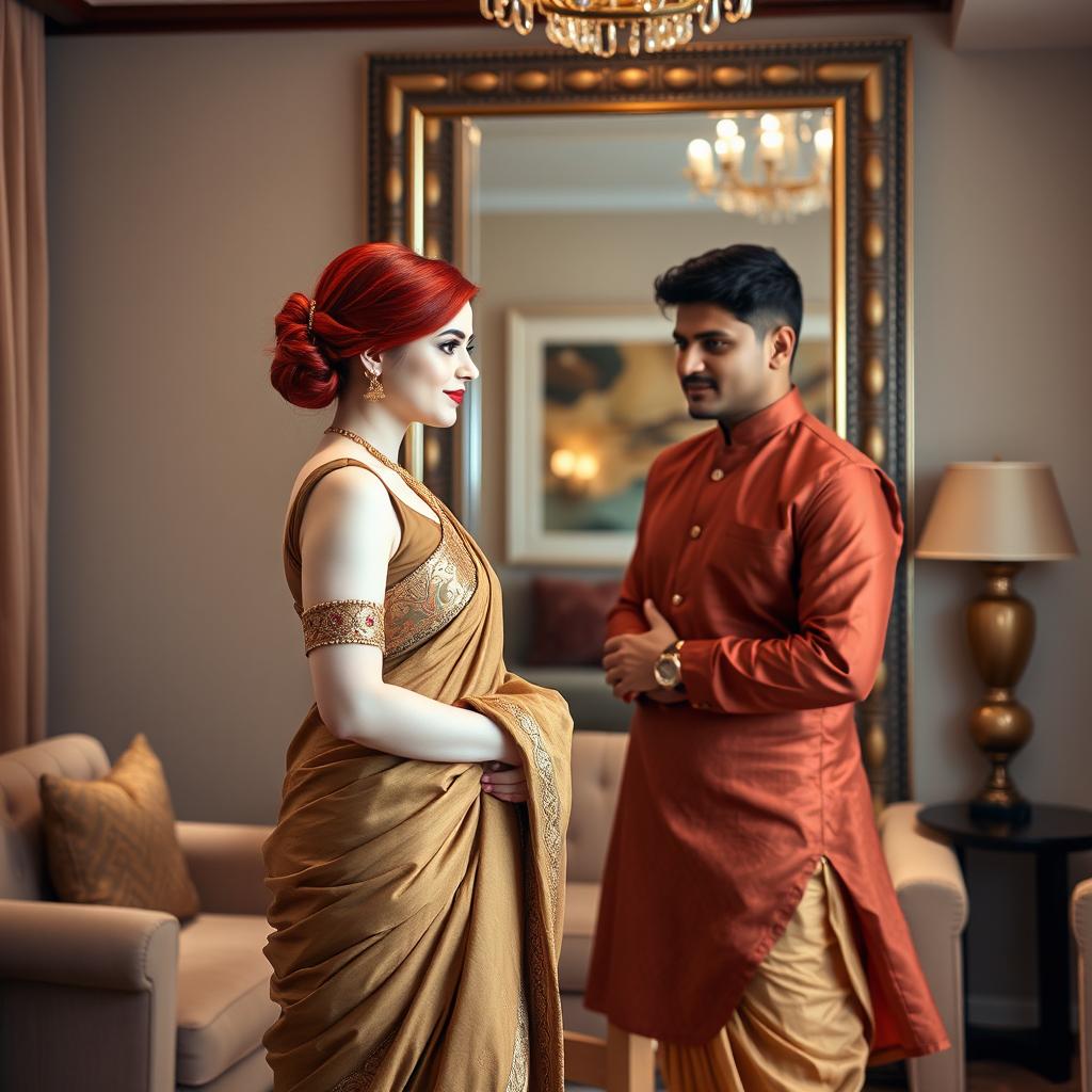 Picture of Enchanting Moments: Couple in a Stylish Living Room