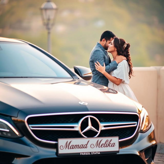 A heartfelt scene showing a man and a woman embracing each other warmly