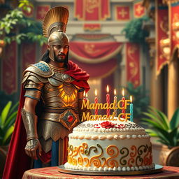 A stunning scene of a Persian warrior from the Achaemenid Empire celebrating his birthday