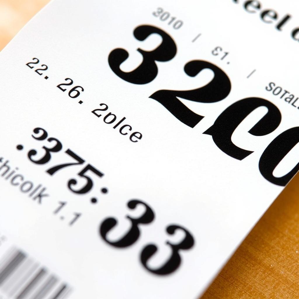 A close-up shot of a stylish receipt showing an itemized list of purchases