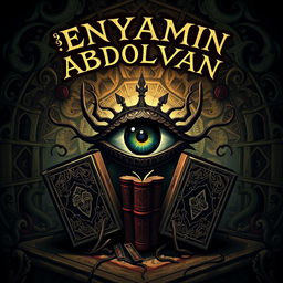 An eerie and mystical artwork featuring the name 'BENYAMIN ABDOLVAND' displayed in a strange and unsettling manner at the top