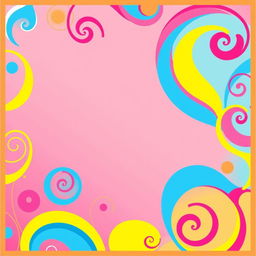 A vibrant and playful background featuring a colorful abstract design with swirls, curves, and shapes that create a sense of movement and energy