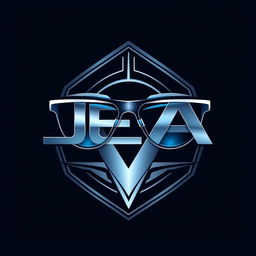 An elegant logo featuring the letters JEA creatively integrated with futuristic eyeglasses
