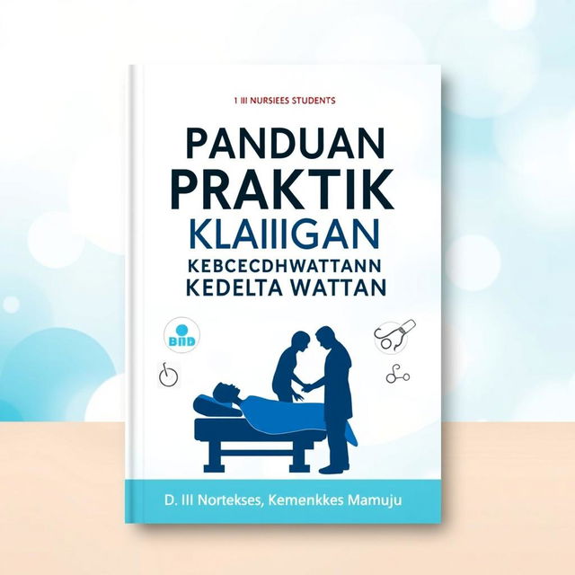 A professional and informative book cover for 'Panduan Praktik Klinik Keperawatan Medikal Bedah' intended for D III Nursing Students at Poltekkes Kemenkes Mamuju
