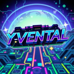 The name 'YVENTAL' displayed in a vibrant, dynamic gaming style
