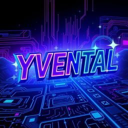 The name 'YVENTAL' displayed in a vibrant, dynamic gaming style