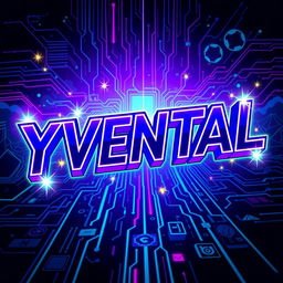The name 'YVENTAL' displayed in a vibrant, dynamic gaming style