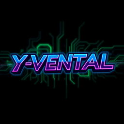 The name 'YVENTAL' displayed in a dynamic, gamer-style typography