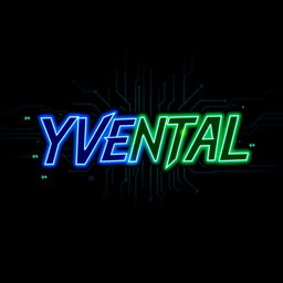 The name 'YVENTAL' displayed in a dynamic, gamer-style typography