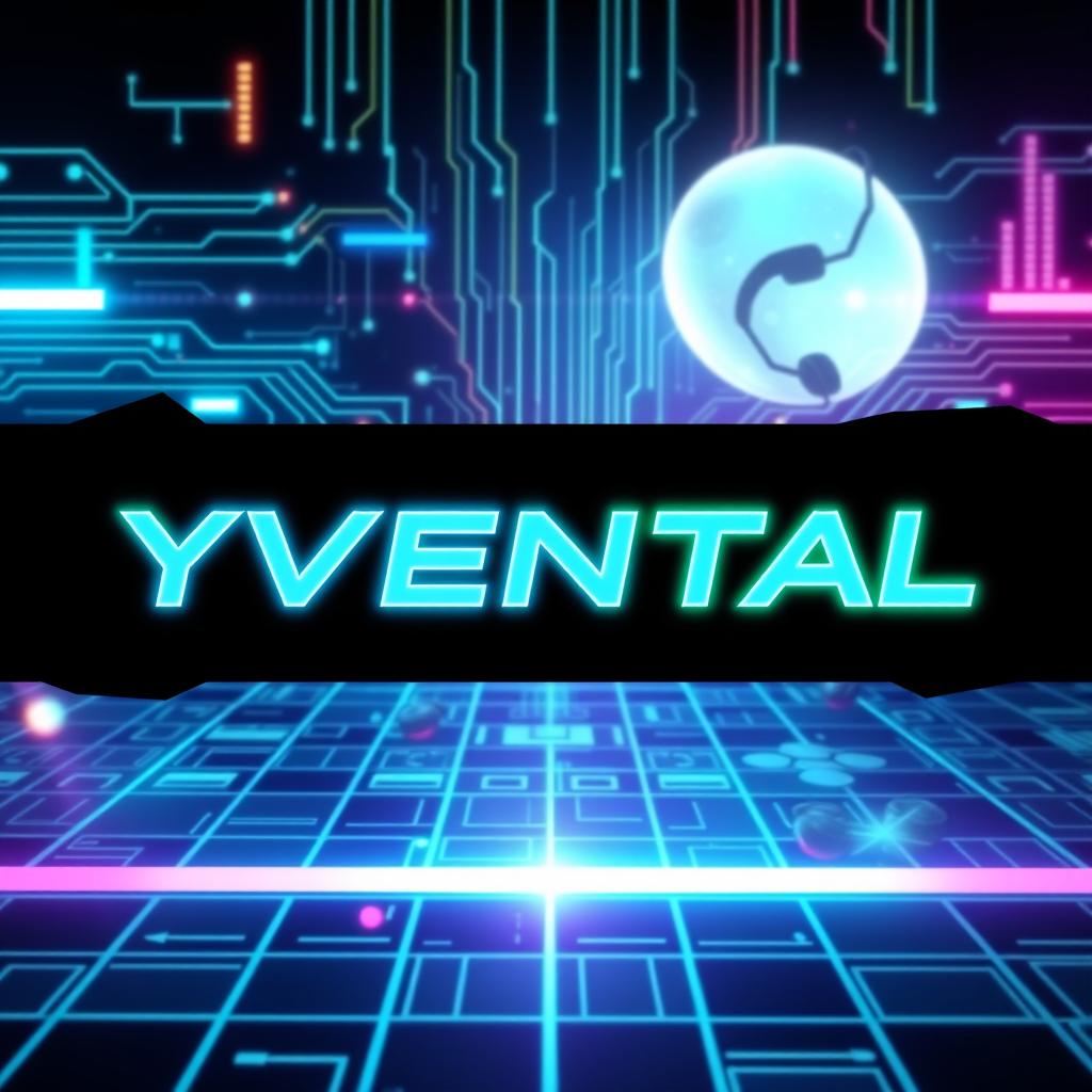The name 'YVENTAL' displayed in a dynamic, gamer-style typography