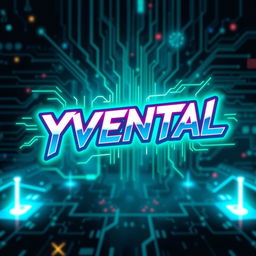The name 'YVENTAL' displayed in a dynamic, gamer-style typography