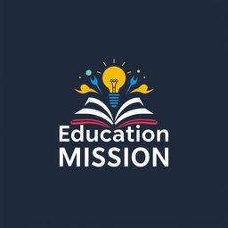 A logo design for 'School Of Education Mission' that embodies inspiration and innovation