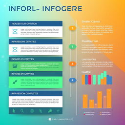 An infographic template featuring a clean, modern design