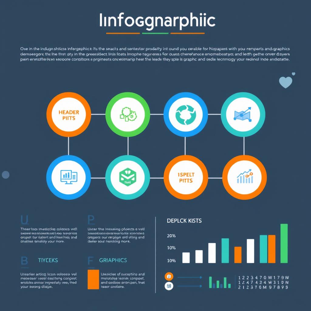 An infographic template featuring a clean, modern design