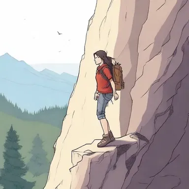 The protagonist in the novel overcomes her acrophobia when she conquers her fear of heights to save a stranded hiker.
