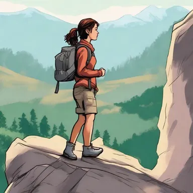 The protagonist in the novel overcomes her acrophobia when she conquers her fear of heights to save a stranded hiker.