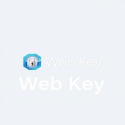 A modern and sleek logo design for a fictional tech company named 'Web Key'