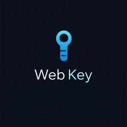 A modern and sleek logo design for a fictional tech company named 'Web Key'