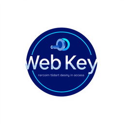 A modern and sleek logo design for a fictional tech company named 'Web Key'
