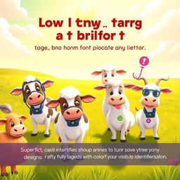 An engaging animated scene illustrating the process of branding livestock for identification