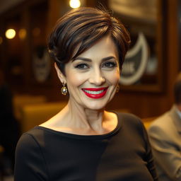 A captivating Iranian woman in her 60s, radiating charm and beauty