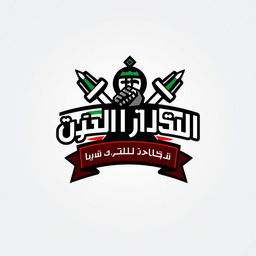 A modern and dynamic logo design for "ناحیه مقاومت بسیج شهید مفتح", incorporating elements of strength, unity, and patriotism