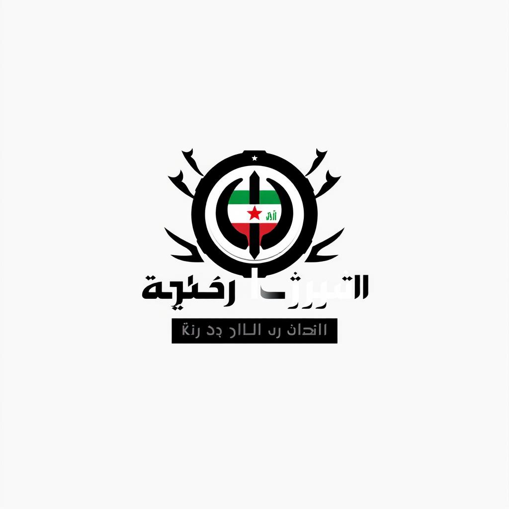 A modern and dynamic logo design for "ناحیه مقاومت بسیج شهید مفتح", incorporating elements of strength, unity, and patriotism