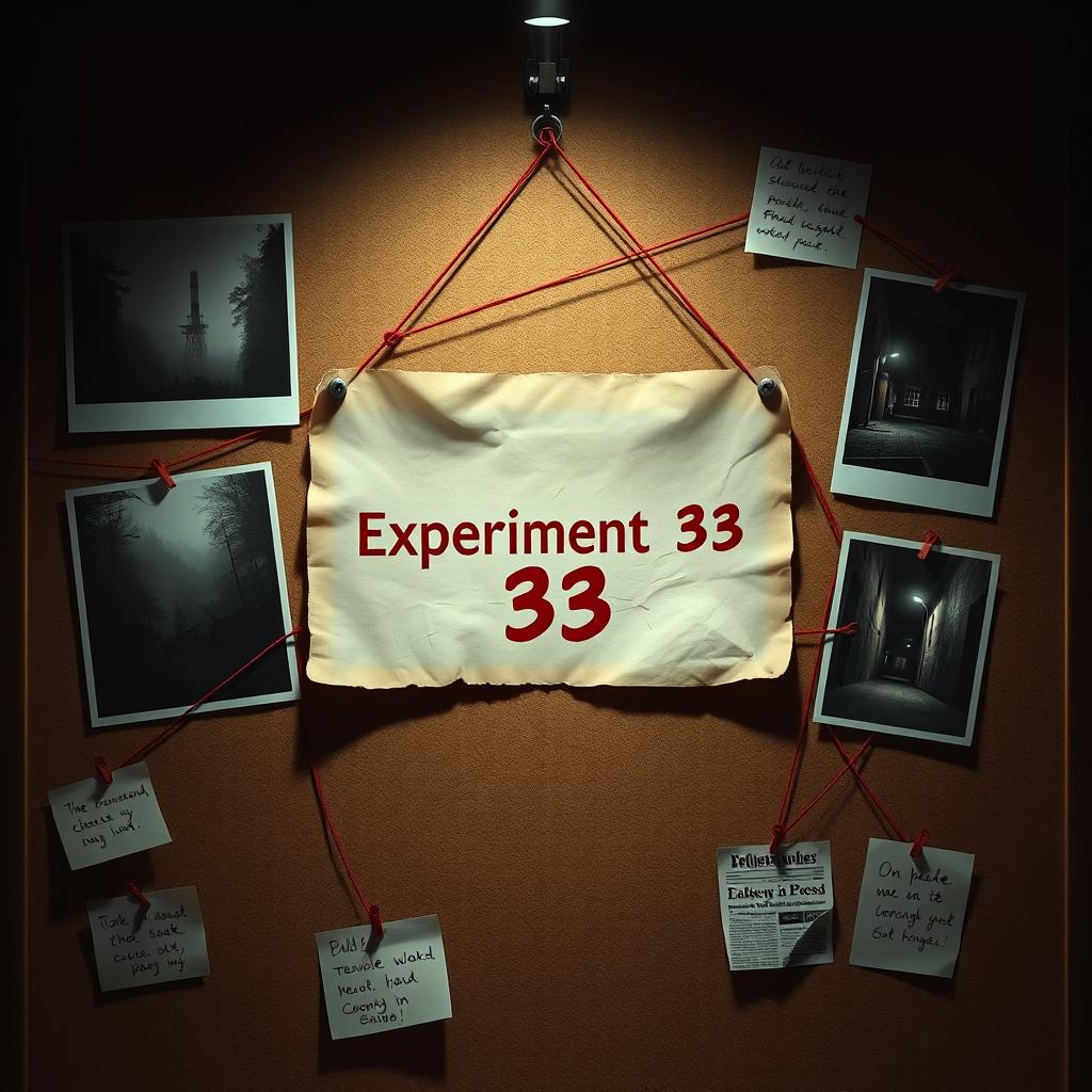 A realistic and detailed image of a corkboard used in a police investigation